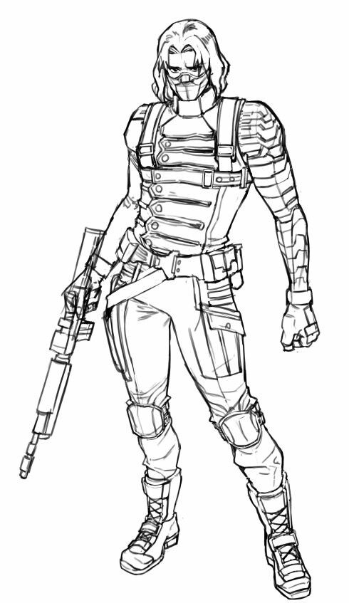 bold winter soldier coloring pages printable jpg