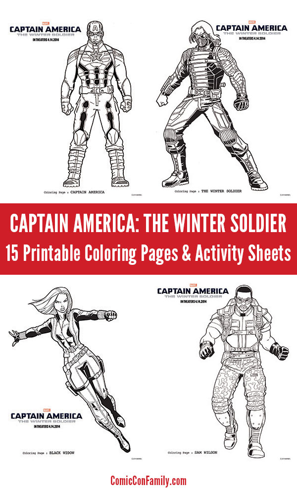 38 Bold Winter Soldier Coloring Pages Printable 3