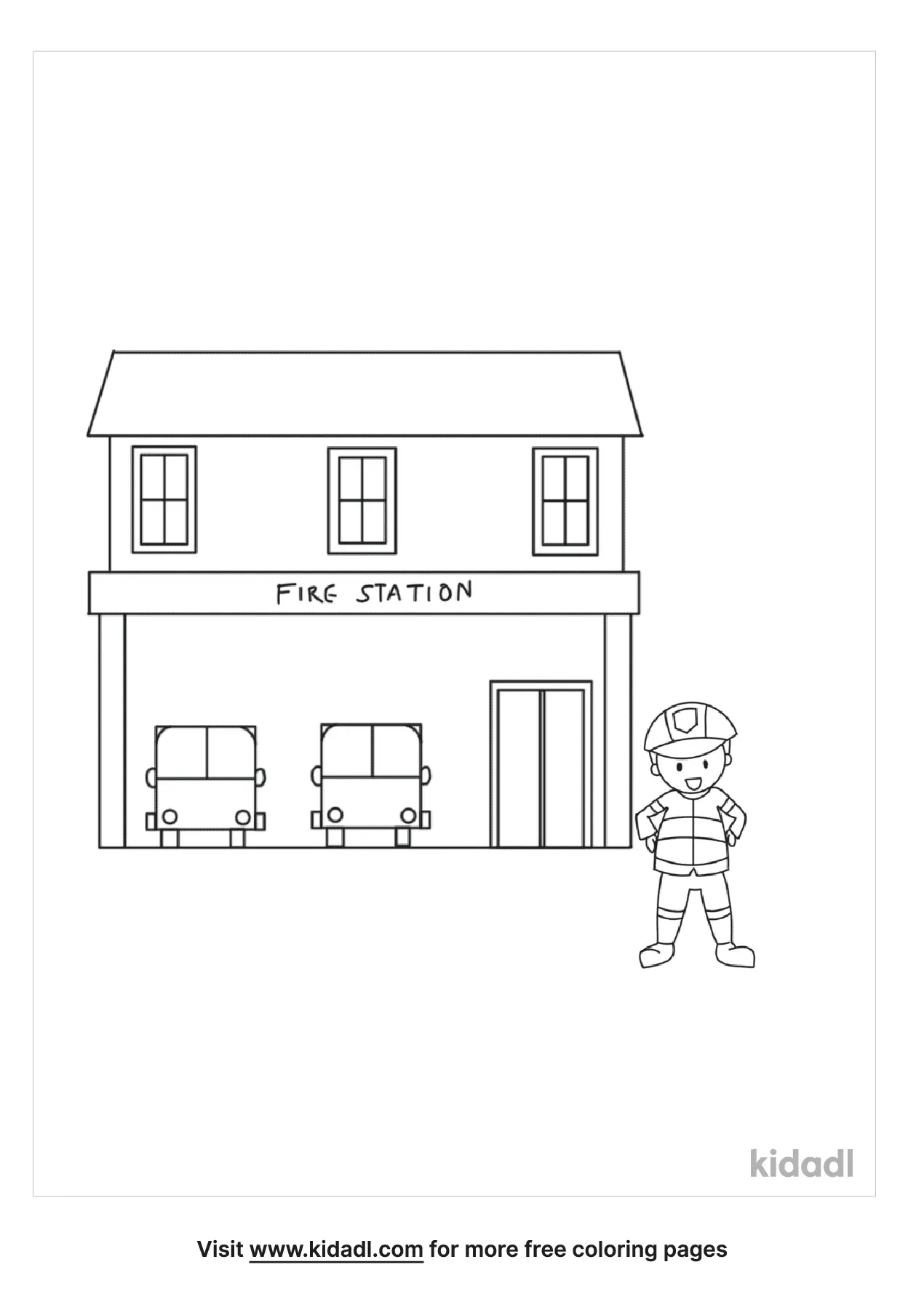 38 Busy Fire Station Coloring Page Printable 22