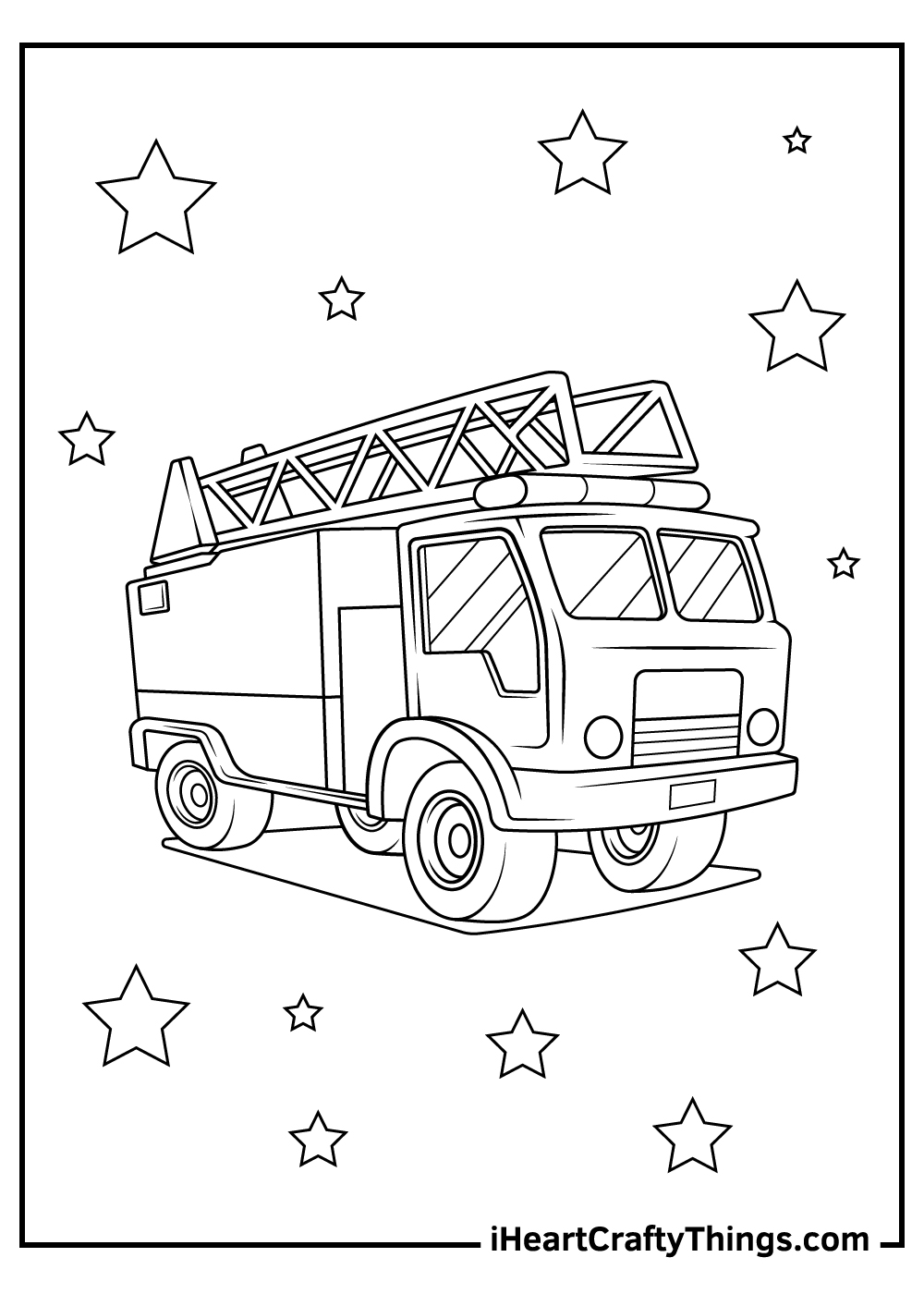 38 Busy Fire Station Coloring Page Printable 4