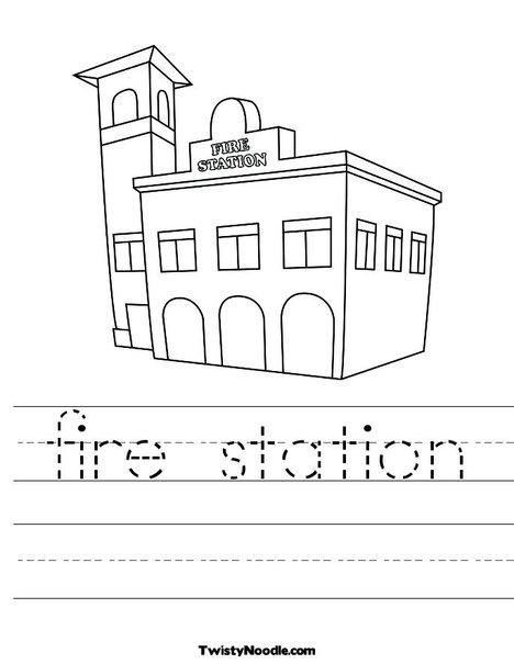 busy fire station coloring page printable jpg