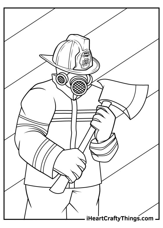 busy fire station coloring page printable jpg