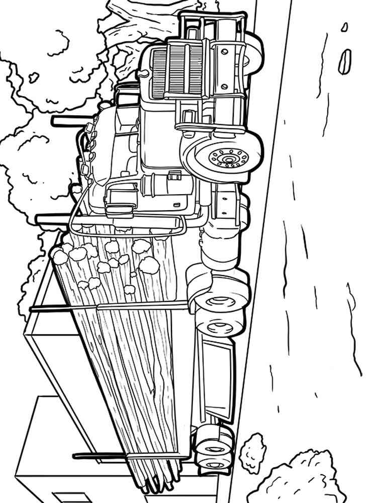 mighty log truck coloring pages printable jpg