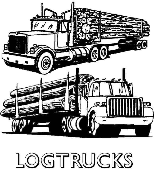 38 Mighty Log Truck Coloring Pages Printable 3