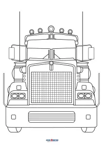 mighty log truck coloring pages printable jpg