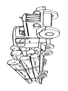 mighty log truck coloring pages printable jpg