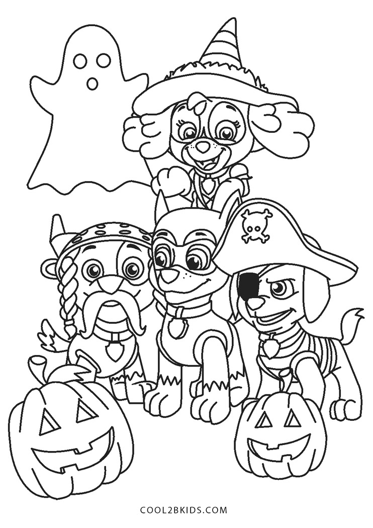 paw patrol halloween coloring pages printable jpg