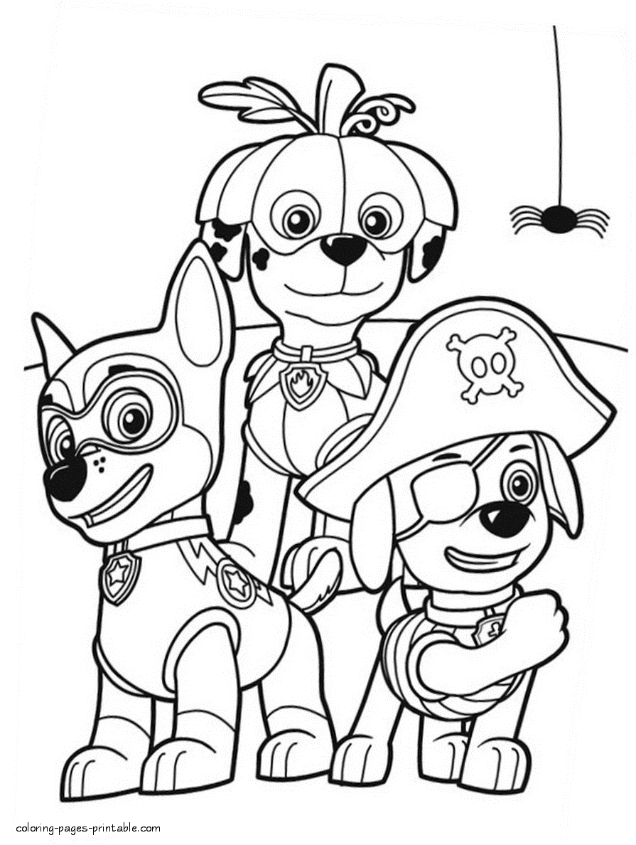 38 Paw Patrol Halloween Coloring Pages Printable 27