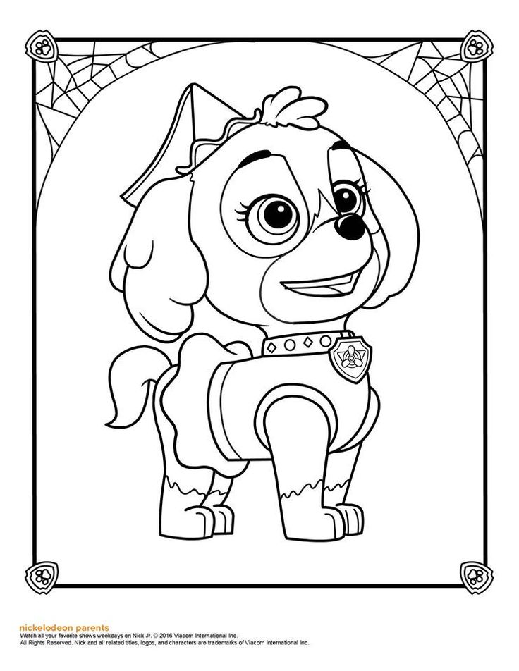 paw patrol halloween coloring pages printable jpg