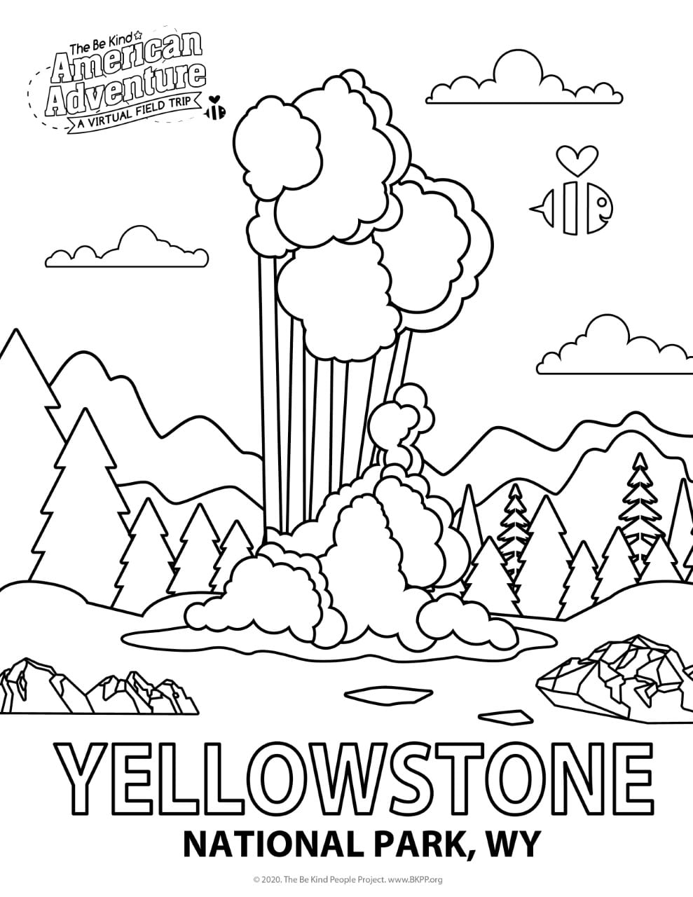 38 Printable Yellowstone National Park Coloring Pages 1