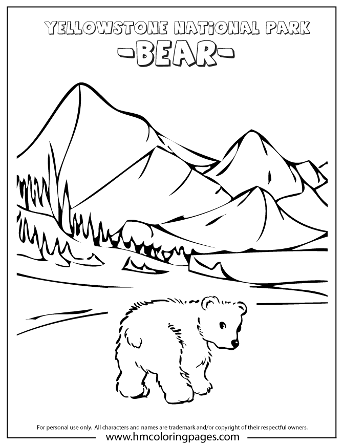 38 Printable Yellowstone National Park Coloring Pages 11