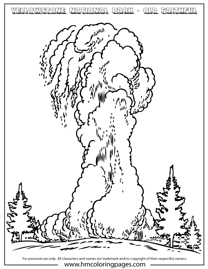 38 Printable Yellowstone National Park Coloring Pages 13