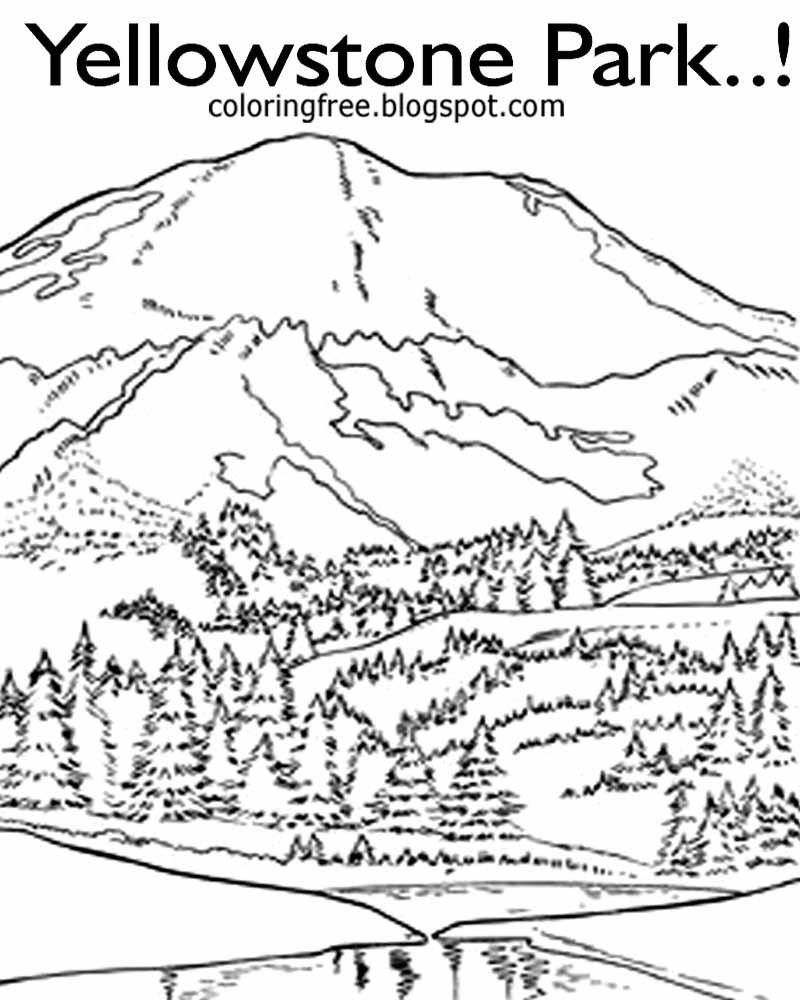 38 Printable Yellowstone National Park Coloring Pages 17