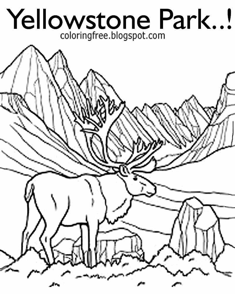 printable yellowstone national park coloring pages jpg