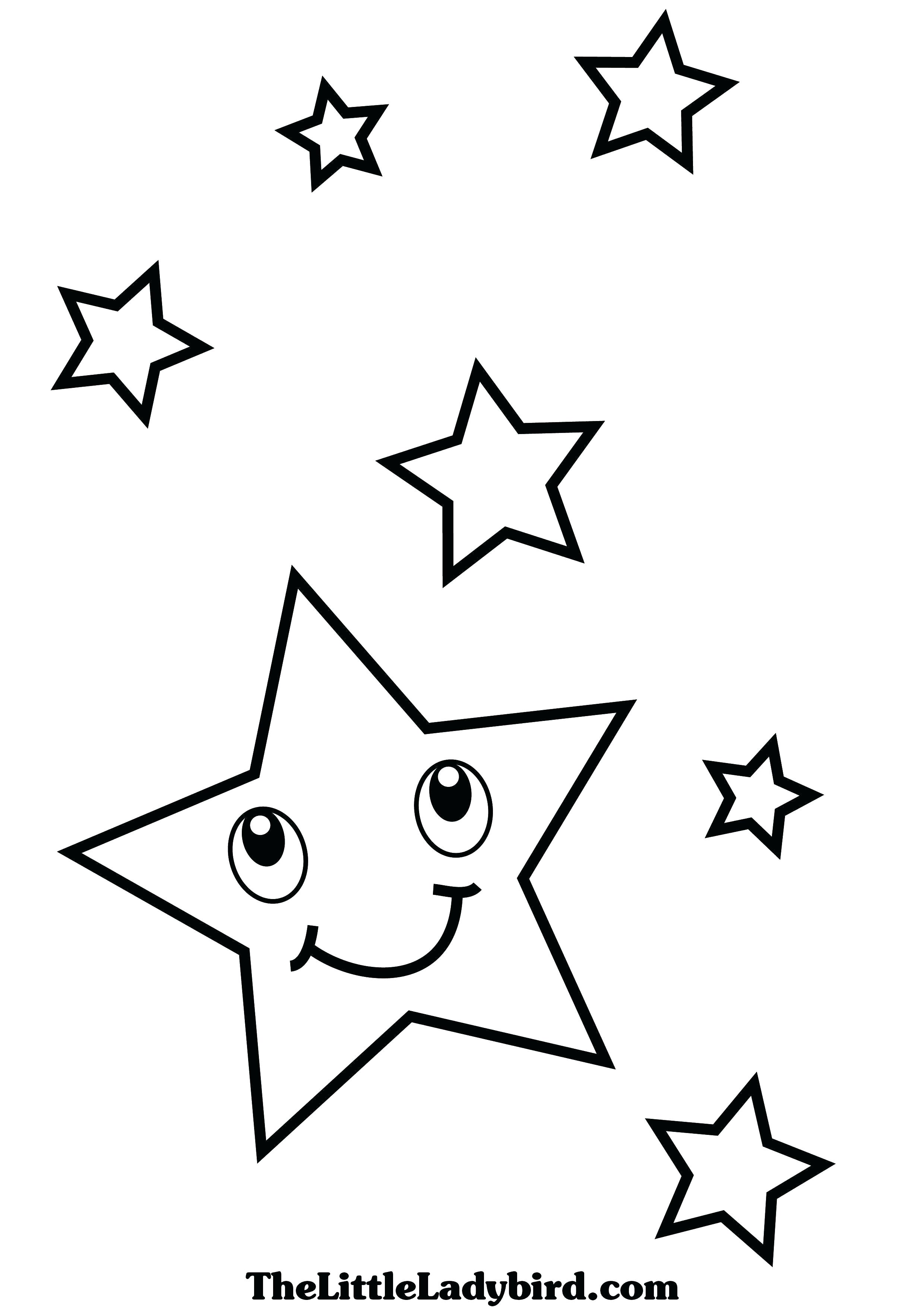 38 Shiny Star Coloring Pages Printable 7