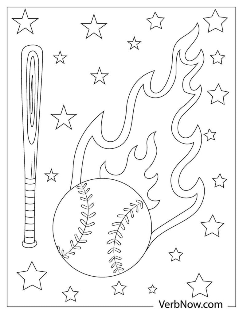 38 Softball Coloring Pages Printable 11