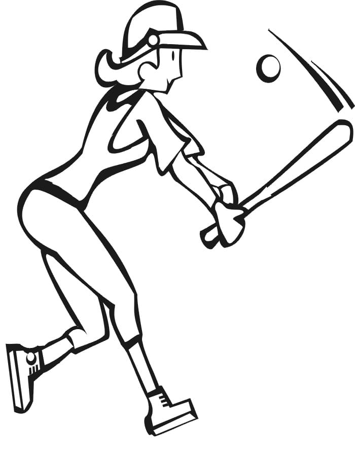 38 Softball Coloring Pages Printable 3