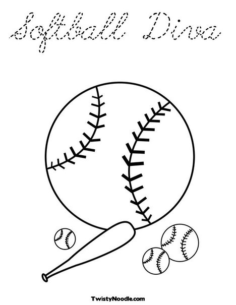 38 Softball Coloring Pages Printable 31