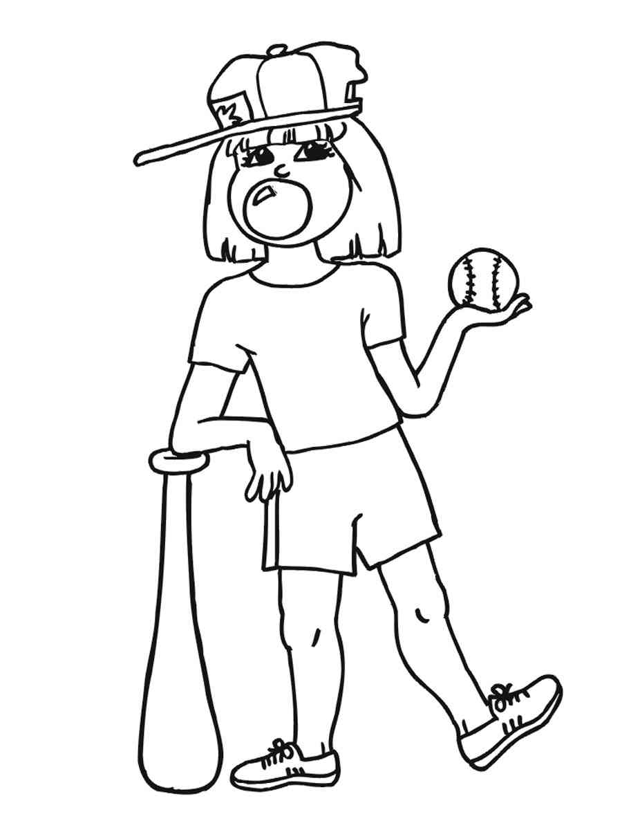 38 Softball Coloring Pages Printable 5