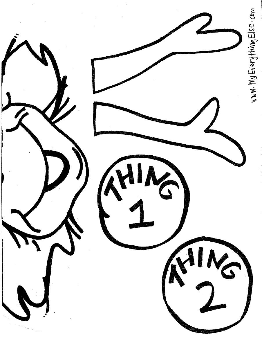 38 Thing 1 and 2 Coloring Pages Printable 27