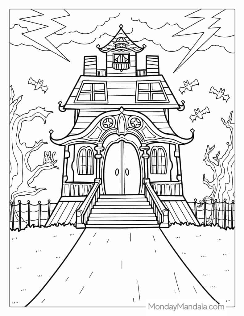 38 Tiny House Coloring Pages Printable 19