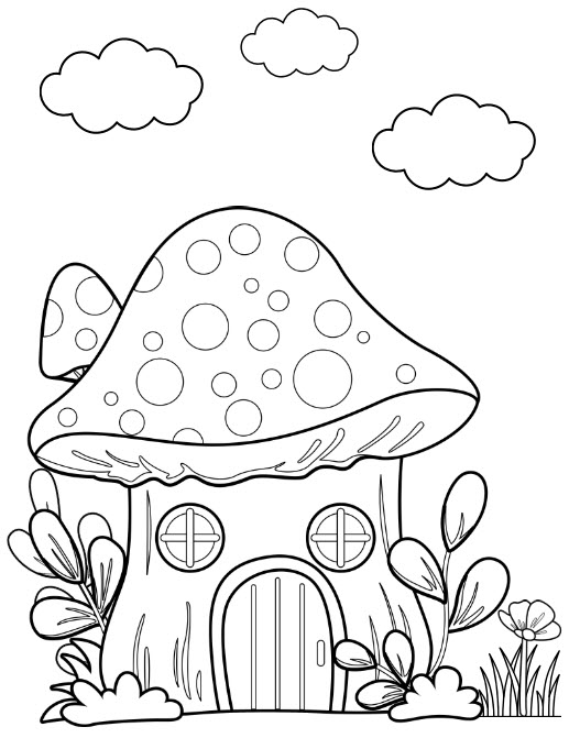 38 Tiny House Coloring Pages Printable 28