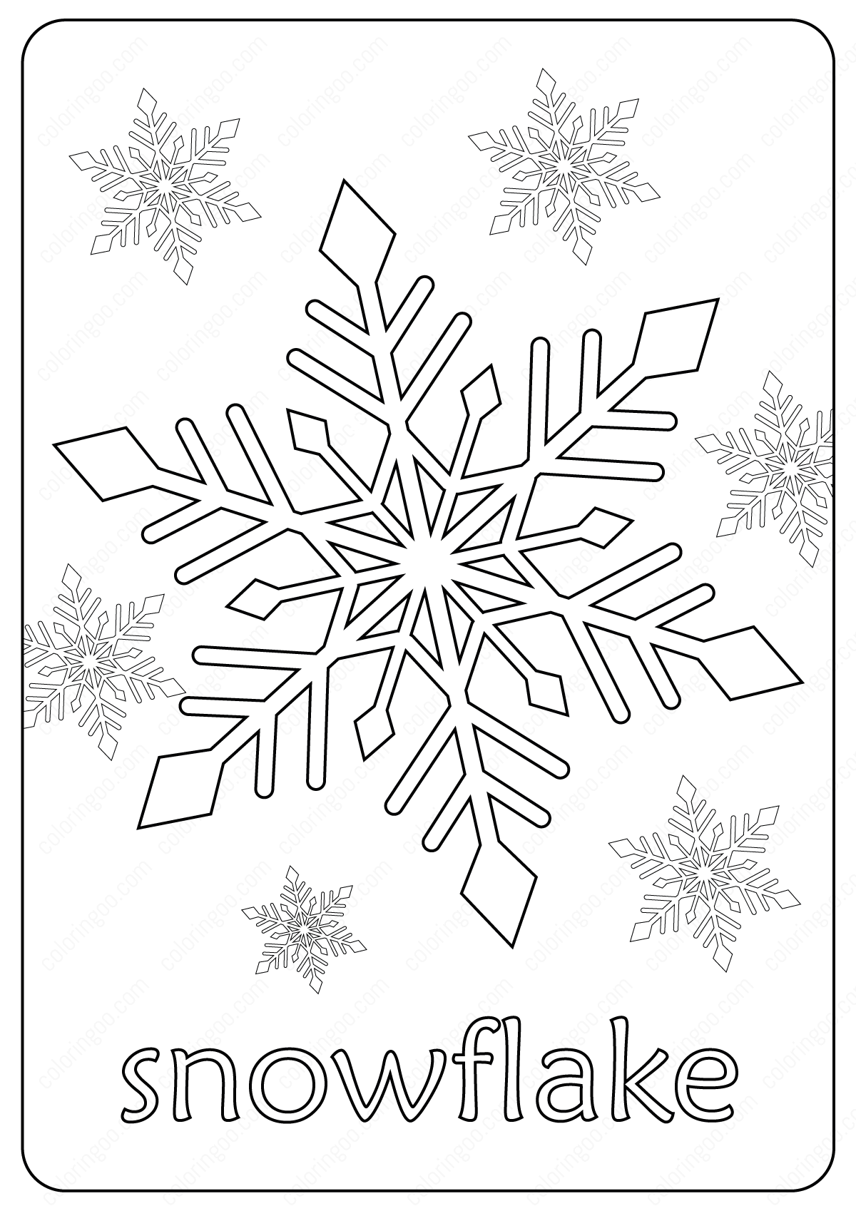 38 Winter Snowflake Coloring Pages Printable 1