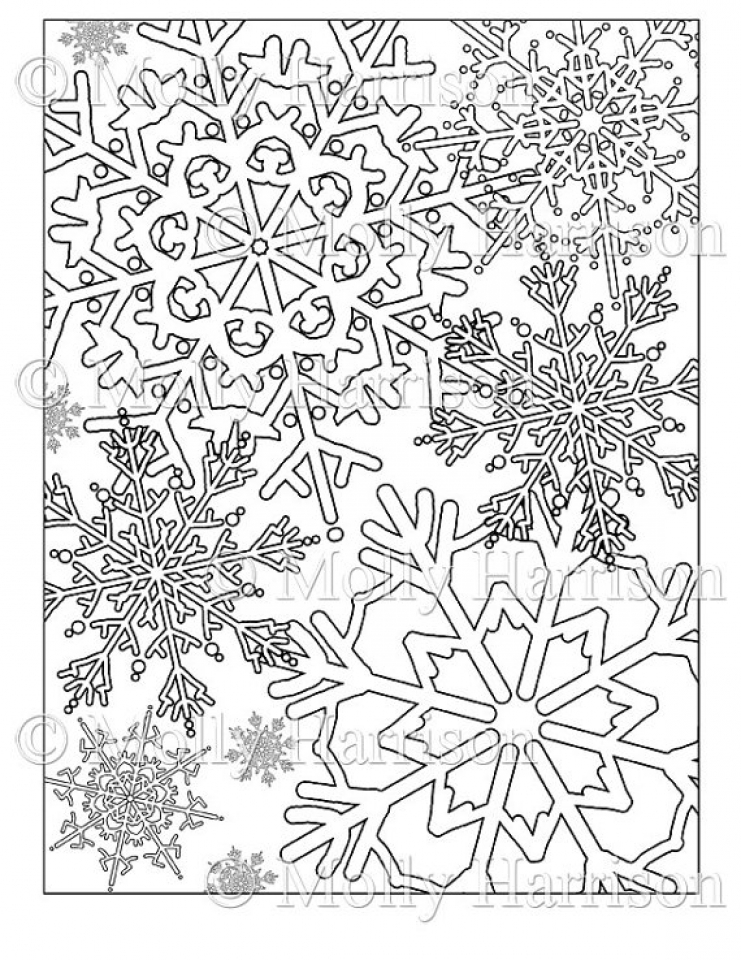 38 Winter Snowflake Coloring Pages Printable 12