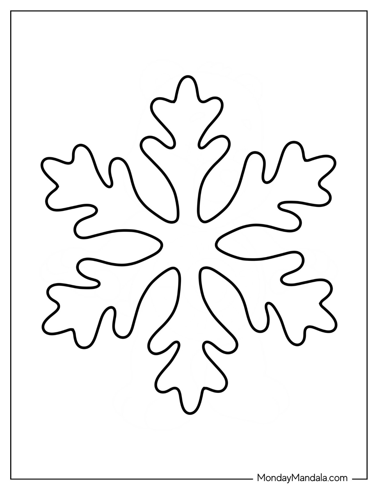 38 Winter Snowflake Coloring Pages Printable 15