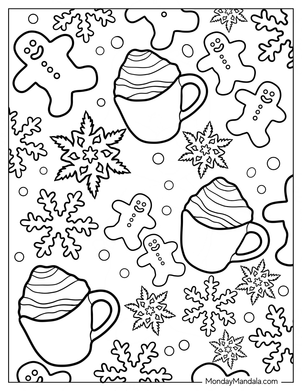 winter snowflake coloring pages printable jpg