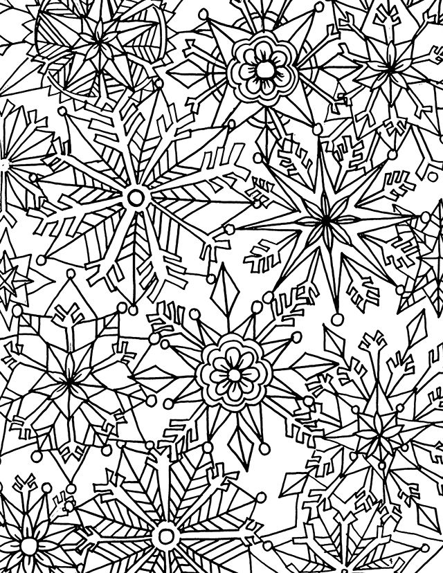 38 Winter Snowflake Coloring Pages Printable 17