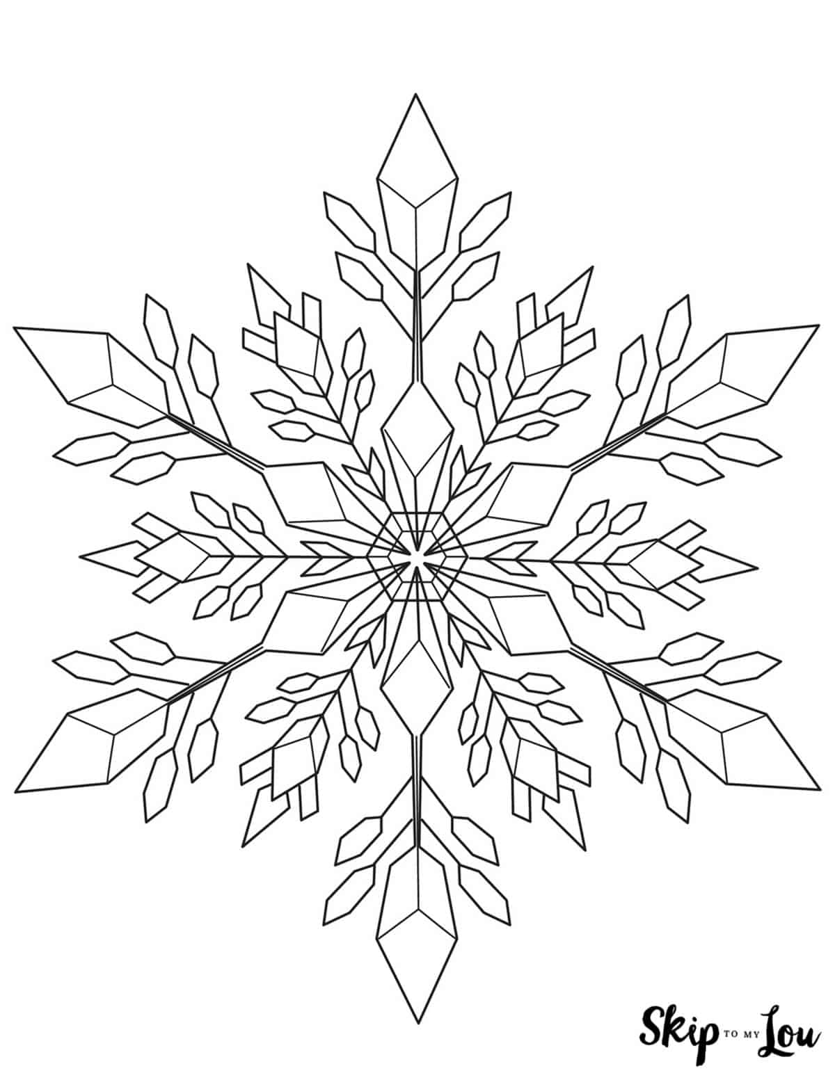 38 Winter Snowflake Coloring Pages Printable 2