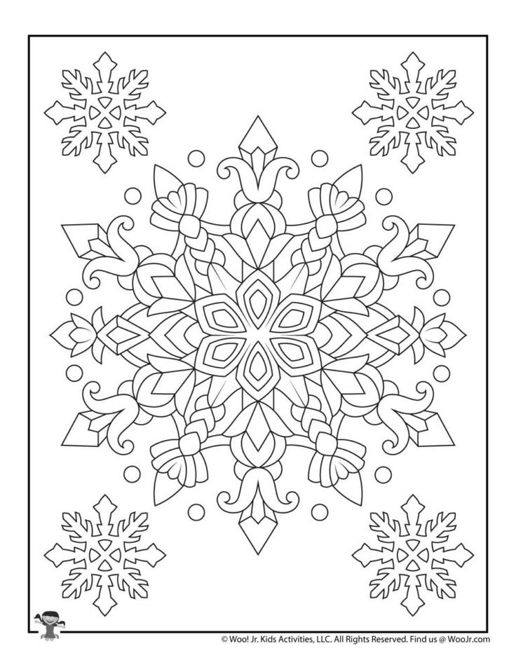 38 Winter Snowflake Coloring Pages Printable 21