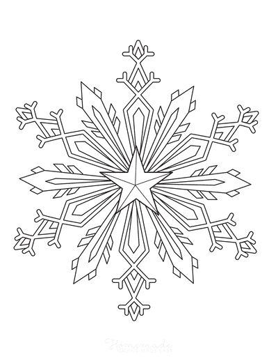 38 Winter Snowflake Coloring Pages Printable 23