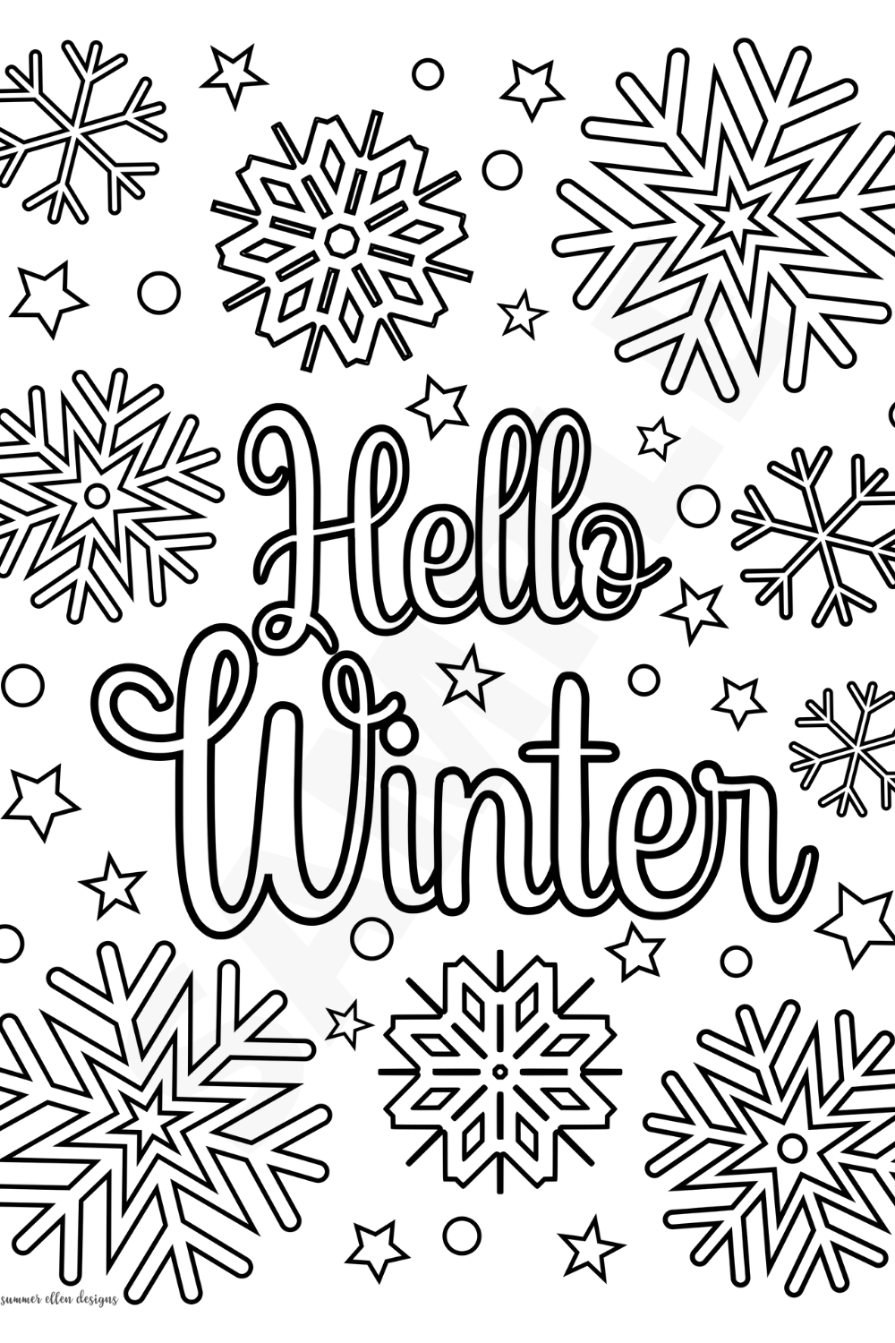 38 Winter Snowflake Coloring Pages Printable 25