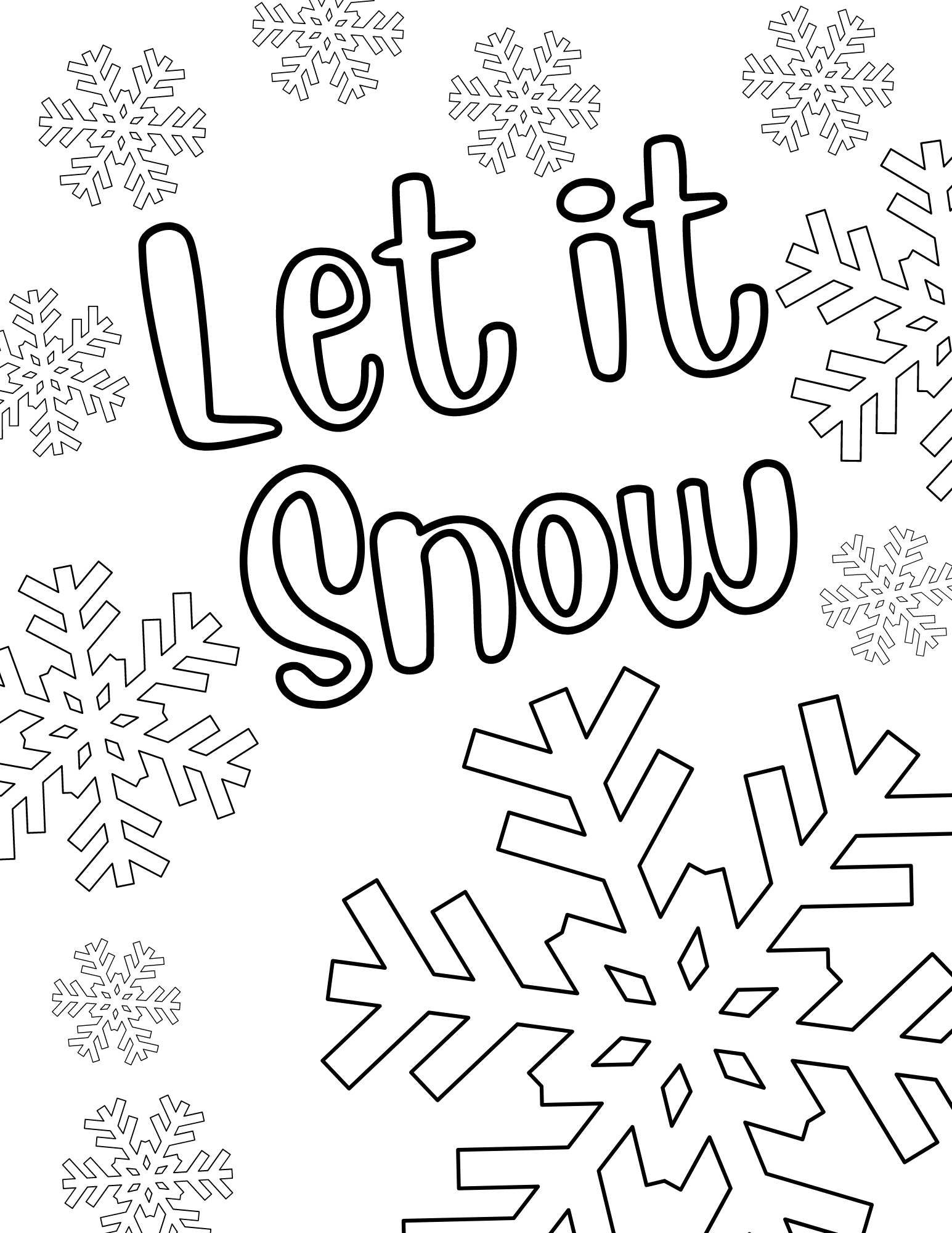 winter snowflake coloring pages printable jpg