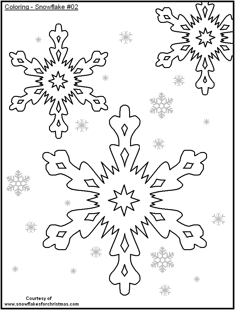 38 Winter Snowflake Coloring Pages Printable 9