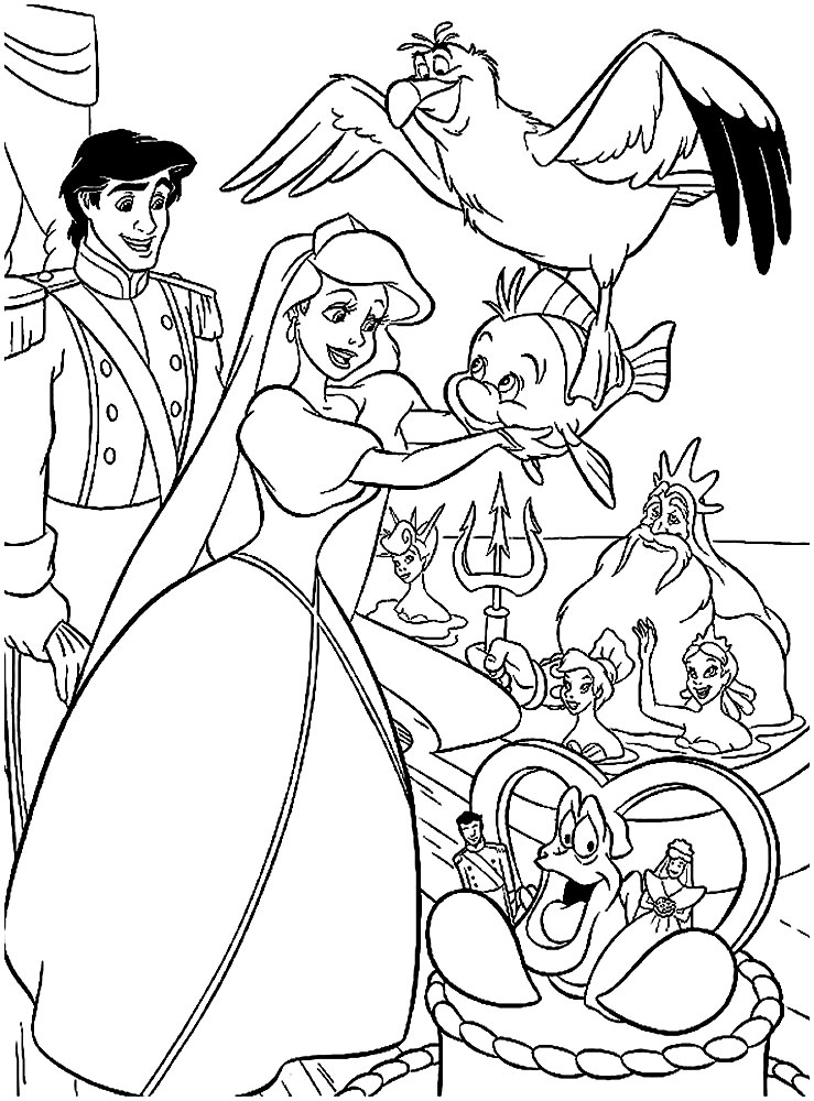 fun little mermaid coloring pages printable jpg