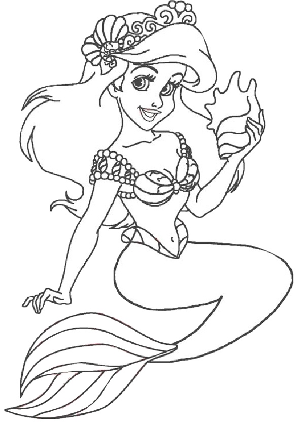 fun little mermaid coloring pages printable jpg