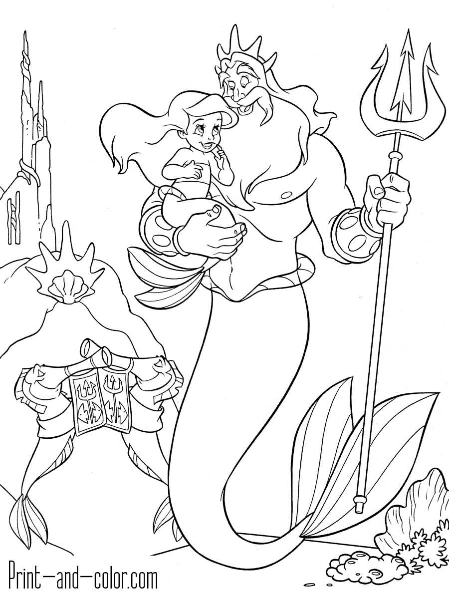 fun little mermaid coloring pages printable jpg