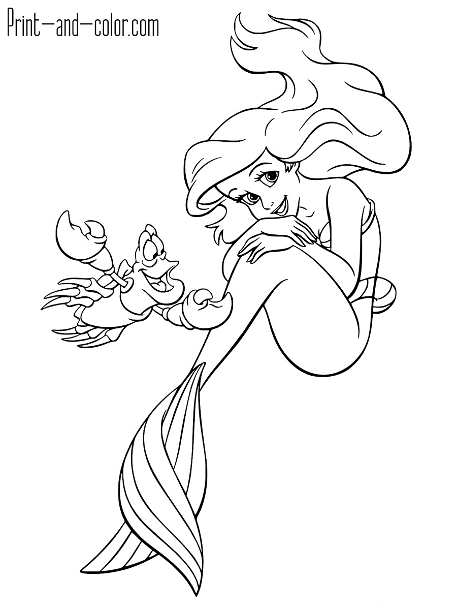 fun little mermaid coloring pages printable jpg