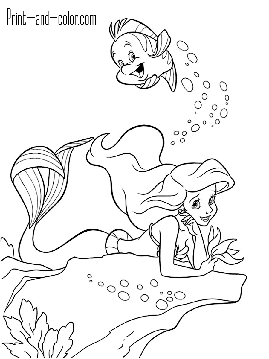 fun little mermaid coloring pages printable jpg