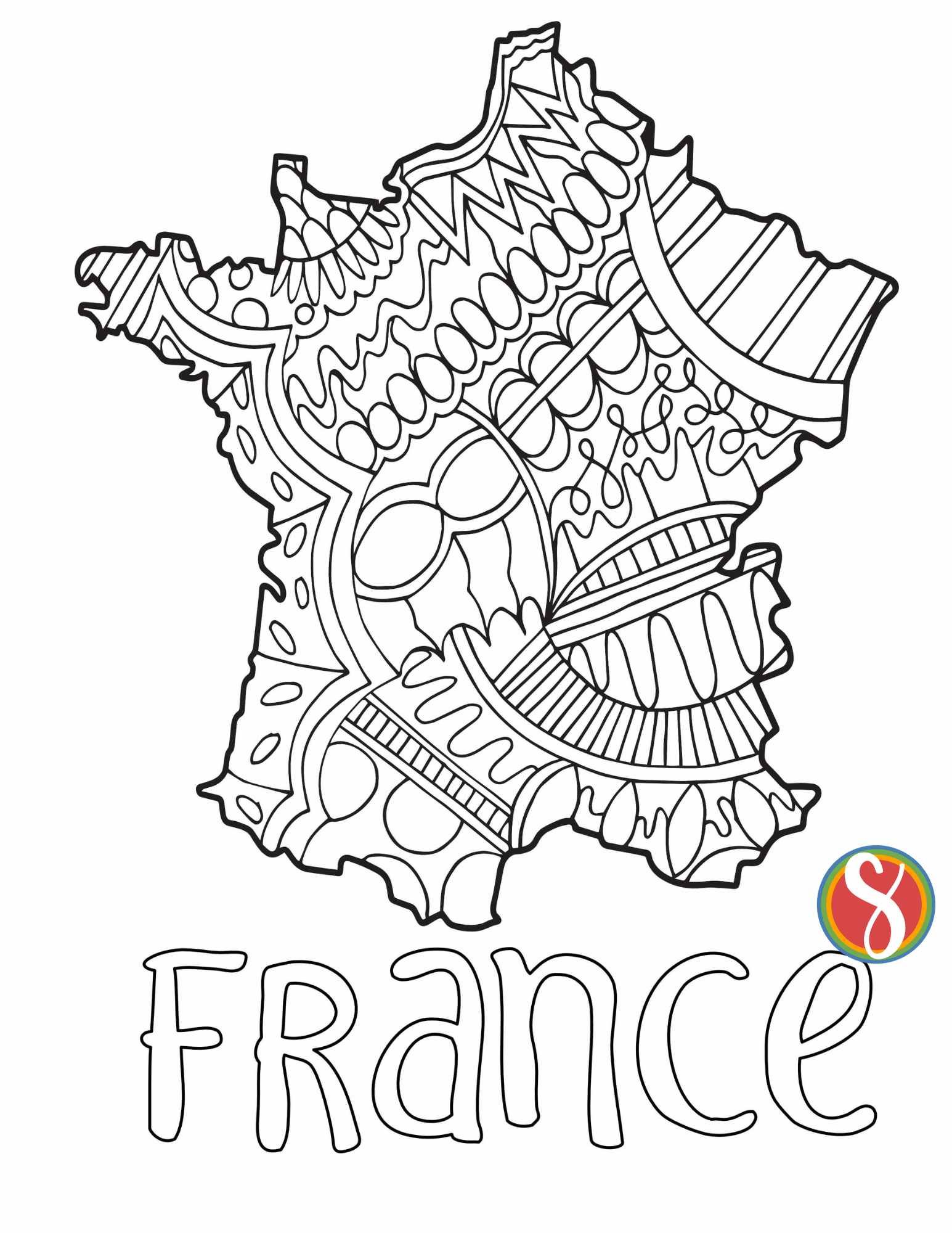 39 Interesting France Coloring Pages Printable 1