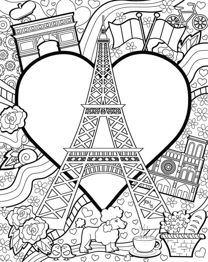 39 Interesting France Coloring Pages Printable 26