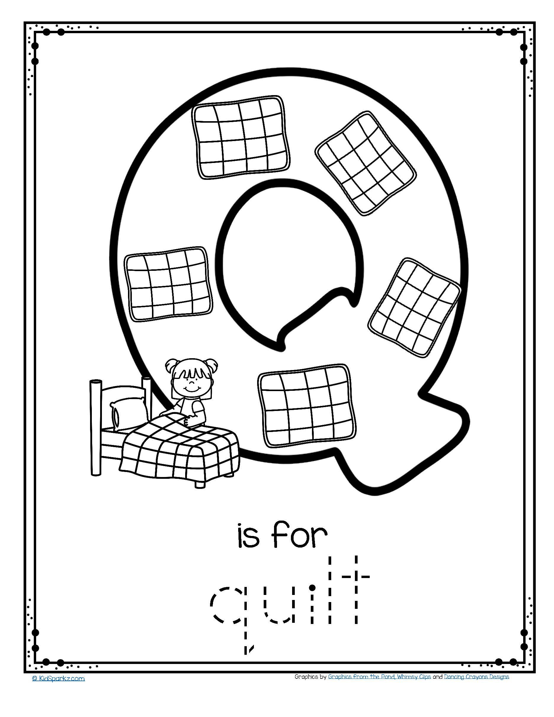 39 Q Coloring Pages for Preschoolers Printable 3