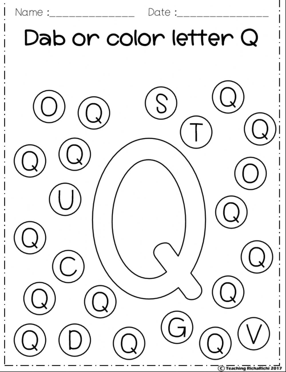 39 Q Coloring Pages for Preschoolers Printable 4