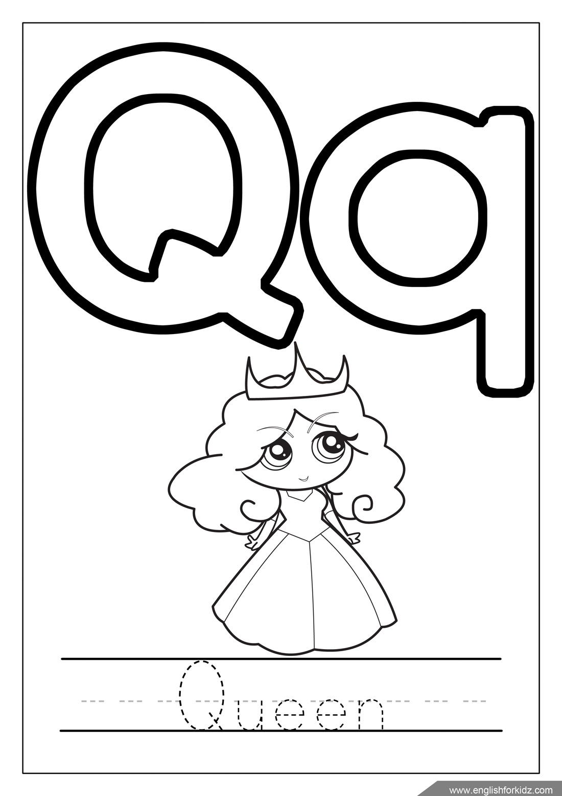 39 Q Coloring Pages for Preschoolers Printable 8