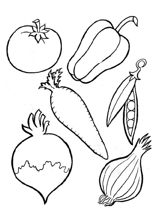 39 Tasty Vegetables Coloring Pages Printable 14