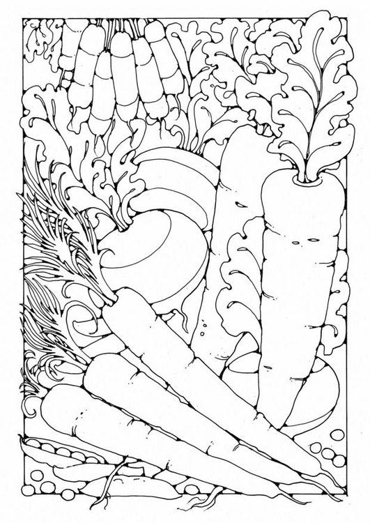 39 Tasty Vegetables Coloring Pages Printable 16