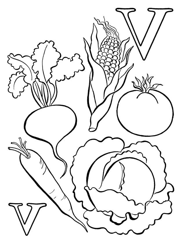 tasty vegetables coloring pages printable jpg